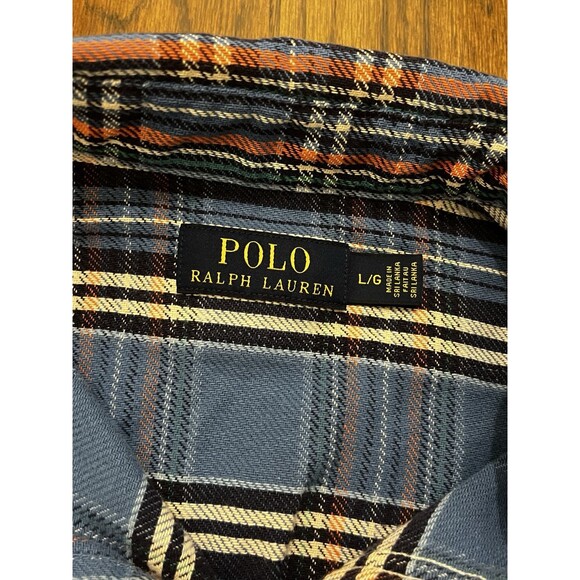 Polo Ralph Lauren Shirt Men Large Button Down Plaid Two Pocket Retails at $100 - Picture 5 of 5
